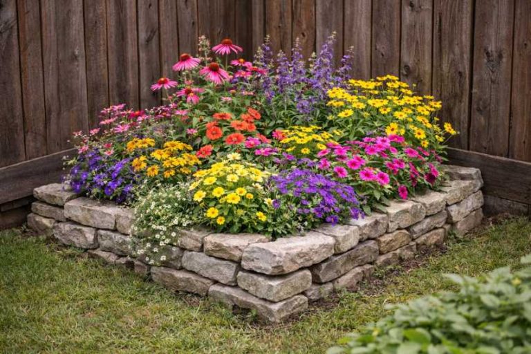 21 Simple Cheap Flower Bed Ideas - Homestead Gardener