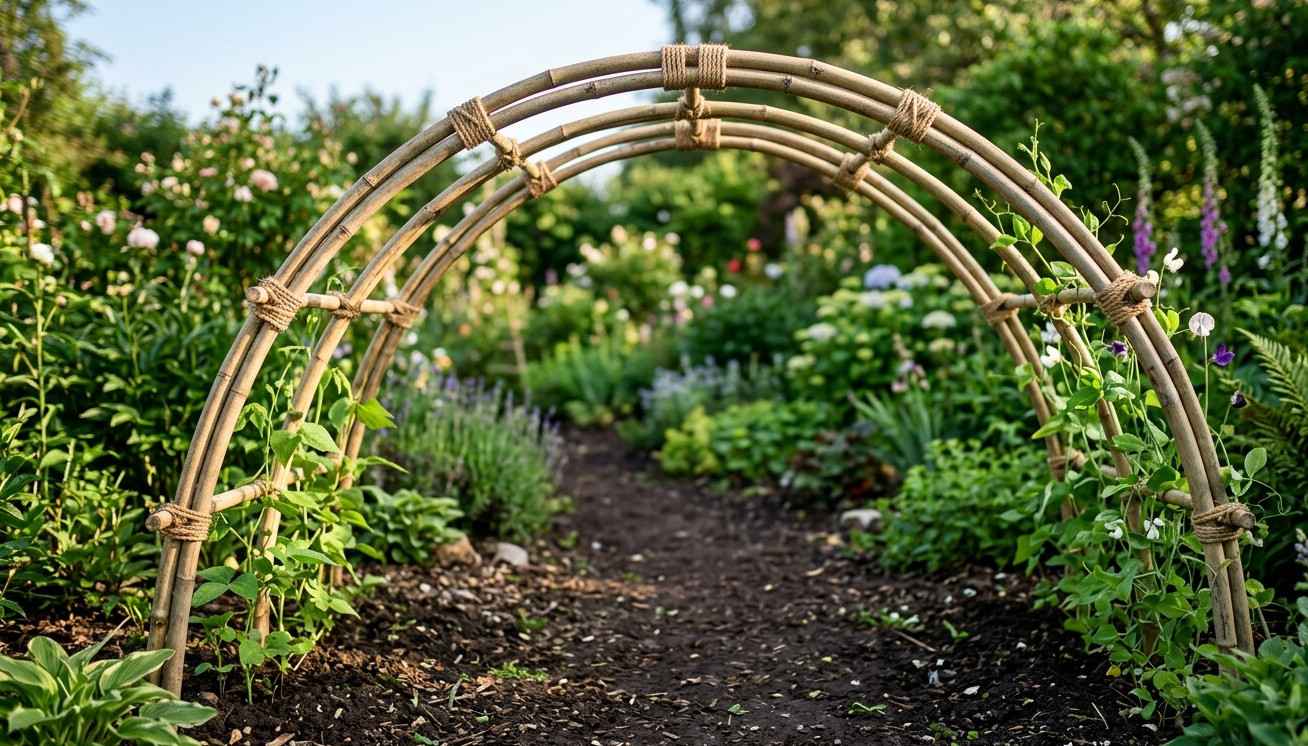 9 DIY Bamboo Trellis Ideas to Make for Vertical Garden - Homestead Gardener