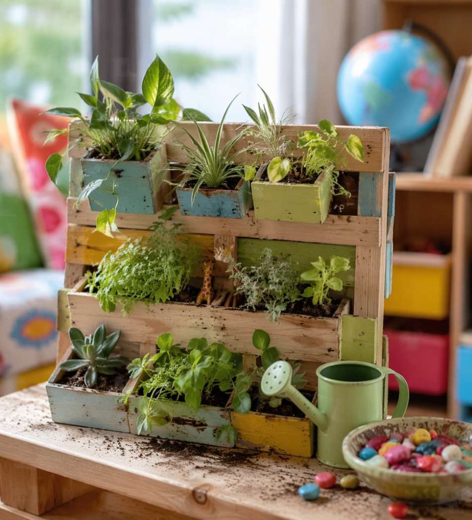 mini pallet garden